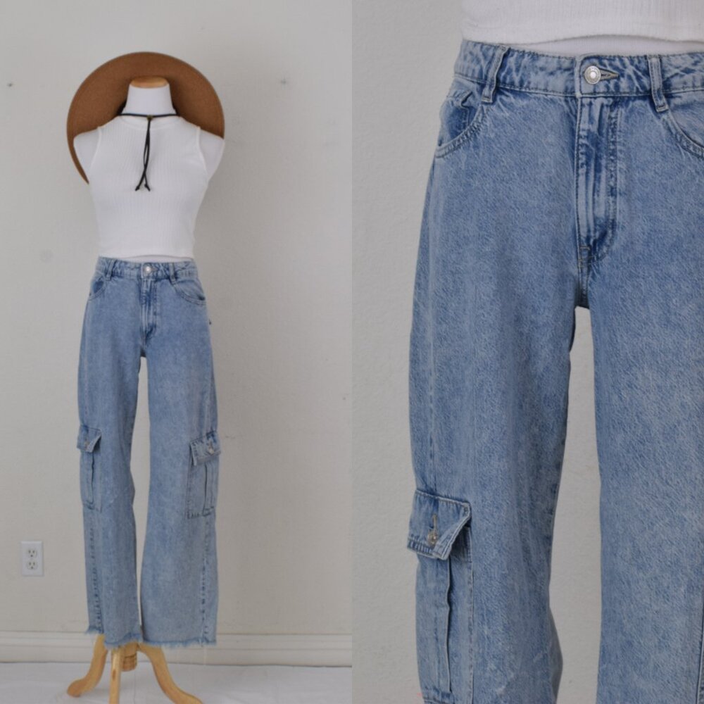 Forever 21 Medium Wash Denim Carpenter Cotton/Tencel Jeans size‎ US 26